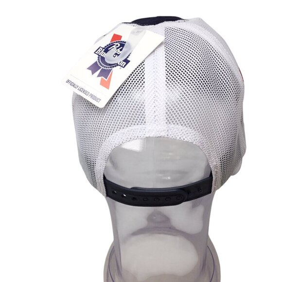 Pabst Blue Ribbon Beer NWT PBR Hat Cap Mesh Snapback Officially Licensed Patch - Picture 6 of 8